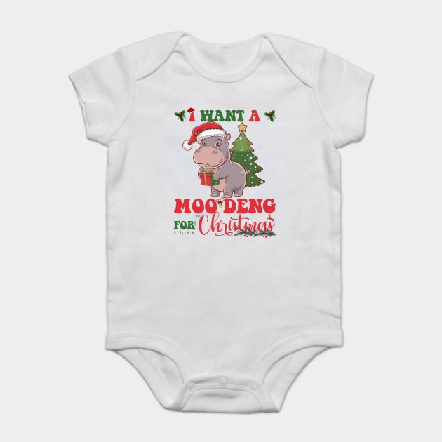 Moo Deng Baby Bodysuit by JessArty